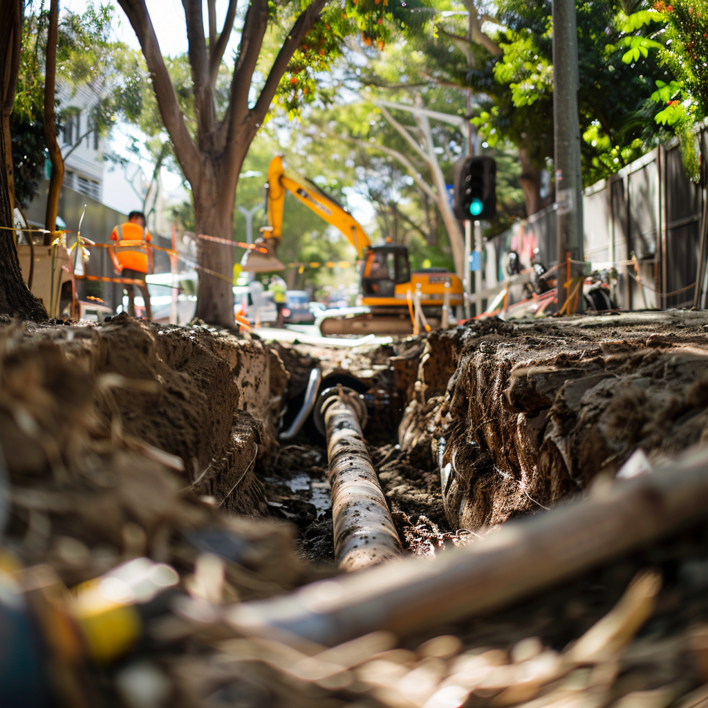 Professional trench excavation ensures effective pipe repair solutions in Maroubra.